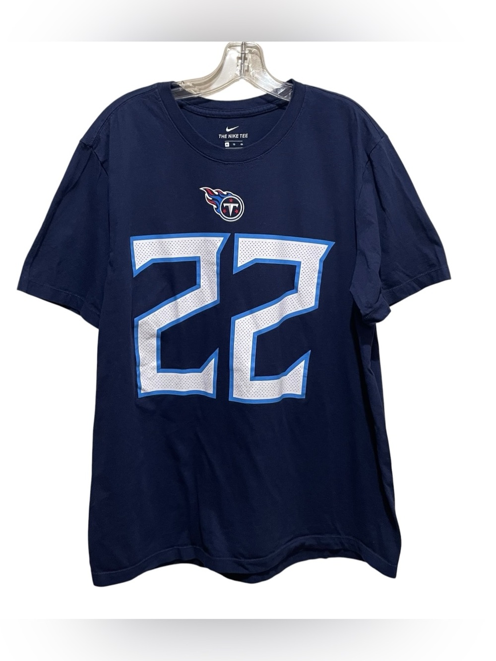 Nike Derrick Henry 22 Tennessee Titans Navy Men’s NFL Football T Shirt Size XL